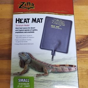 Zilla Heat Mat Terrarium Heater, Small, 10-20 Gallon Tanks (6" x 8")